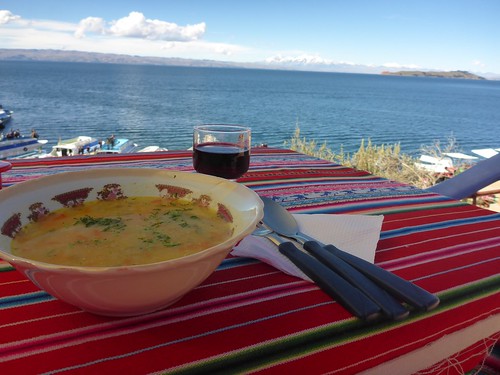 Soup and wine